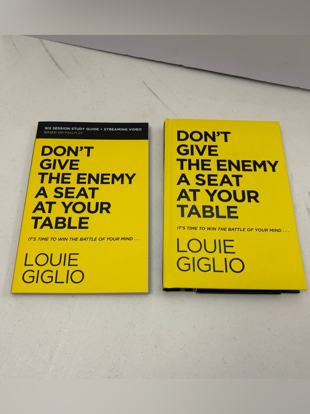 Don't Give the Enemy a Seat at Your Table And Study Guide Louie Giglio